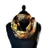 foulard en soie upcyclée motifs floraux et abstrait